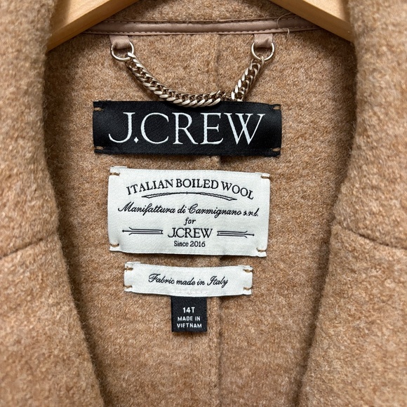 J. Crew Daphne Topcoat in Italian Boiled Wool - Heather Camel, 14 Tall - Picture 3 of 8